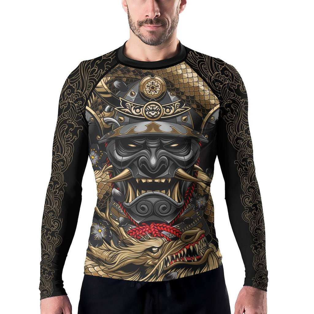 Rashninja Samurai vs Dragon Men's Long Sleeve Rash Guard