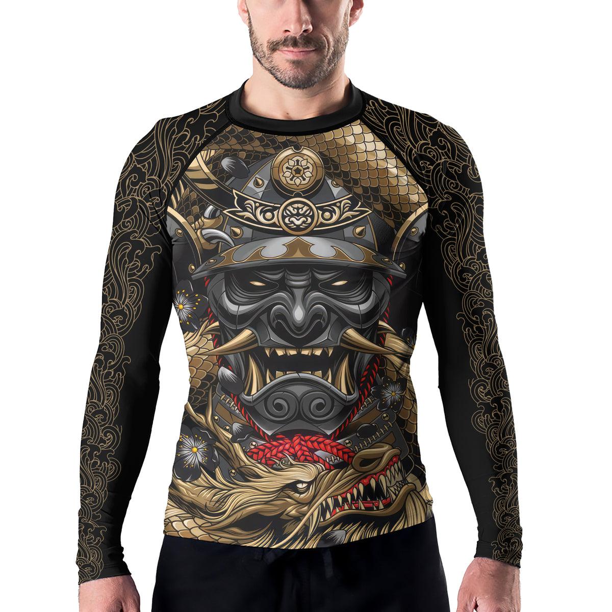 Rashninja Samurai vs Dragon Men's Long Sleeve Rash Guard