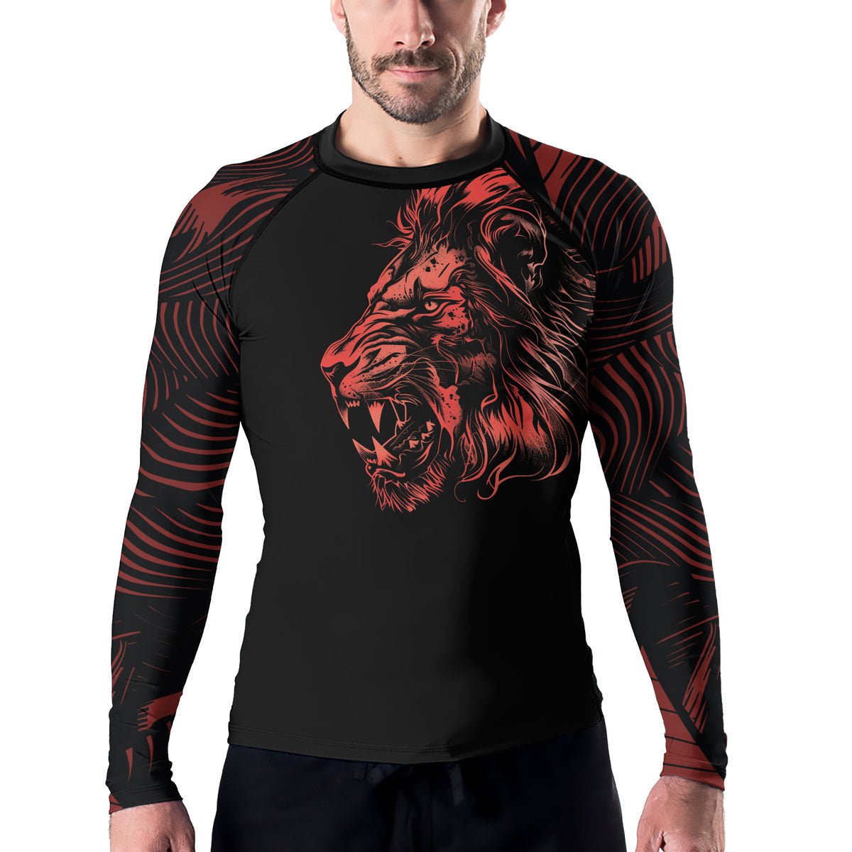 Rashninja Lion King Men's Long Sleeve Rash Guard