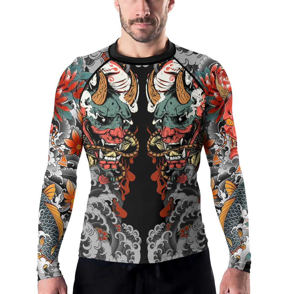 Rashninja Oni Demon Men's Long Sleeve Rash Guard