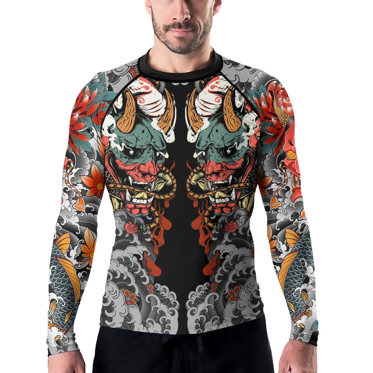 Rashninja Oni Demon Men's Long Sleeve Rash Guard