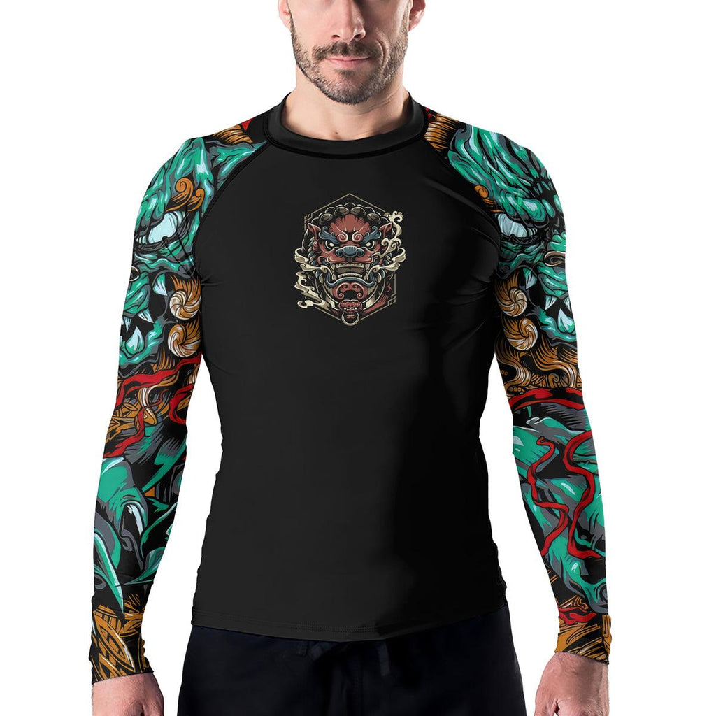 Rashninja Foo Dog Men's Long Sleeve Rash Guard