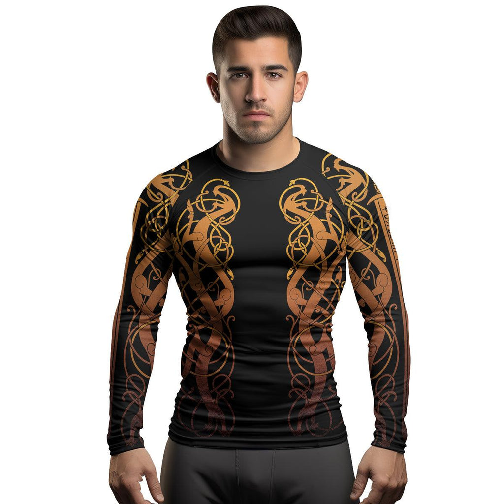 Rashninja Viking Valhalla Warrior Men's Long Sleeve Rash Guard