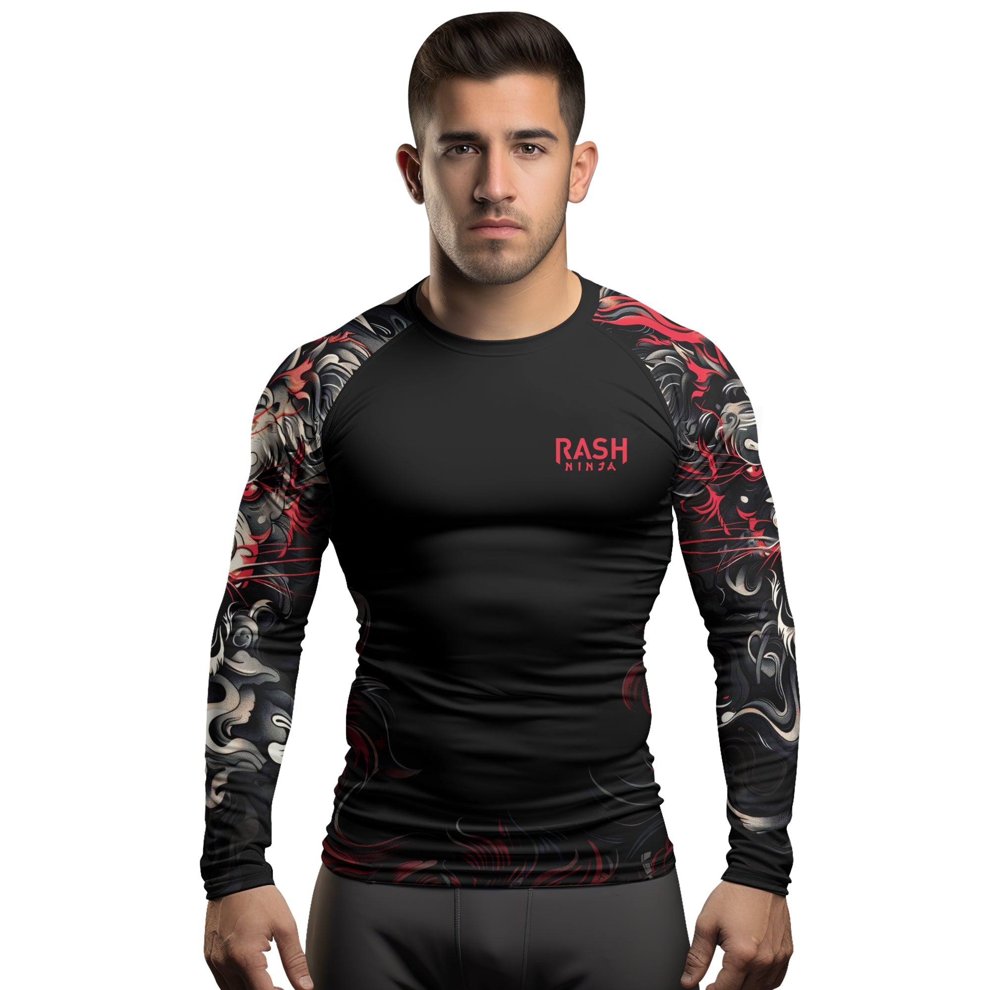 Rashninja Luminous Lion Men's Long Sleeve Rash Guard