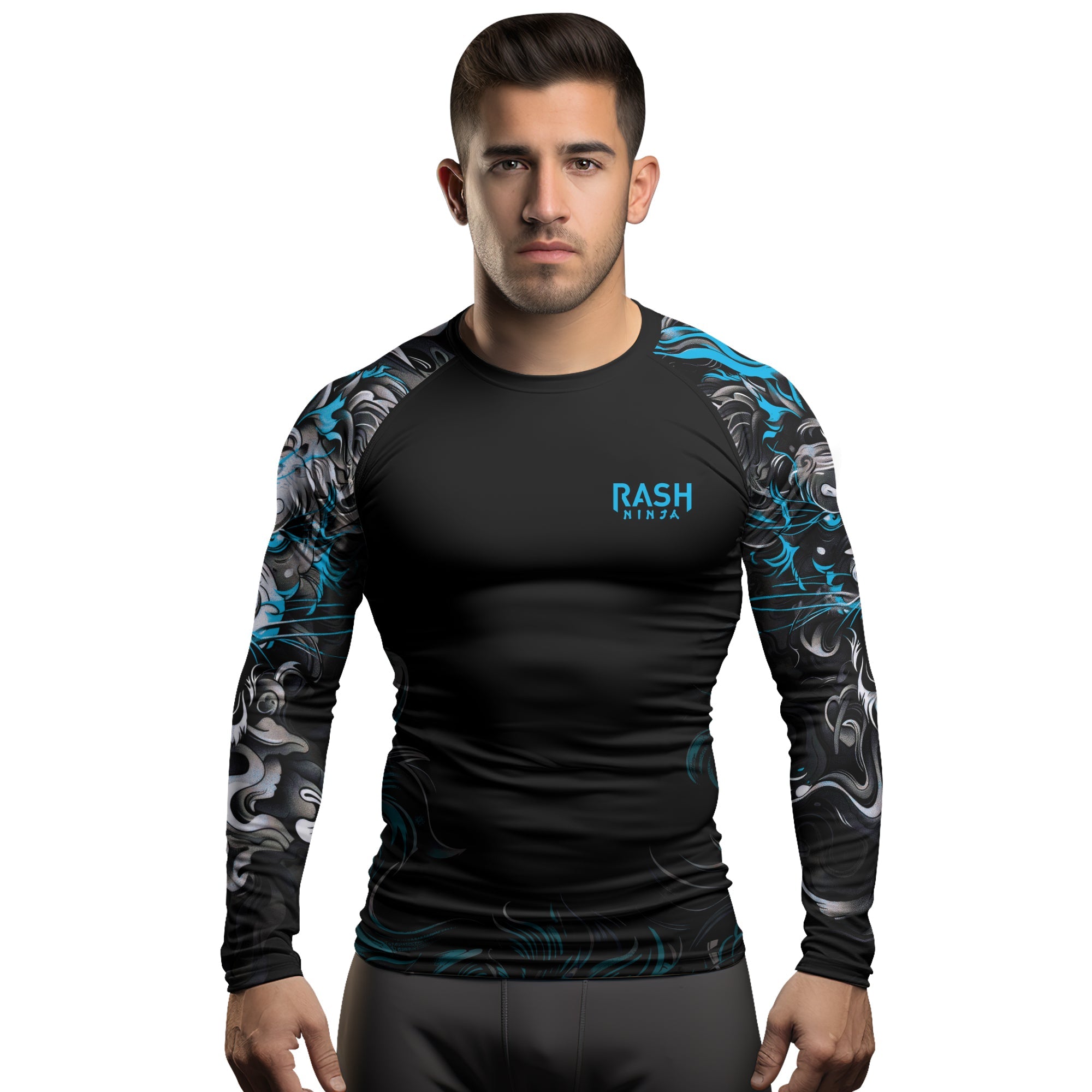 Rashninja Luminous Lion Men's Long Sleeve Rash Guard