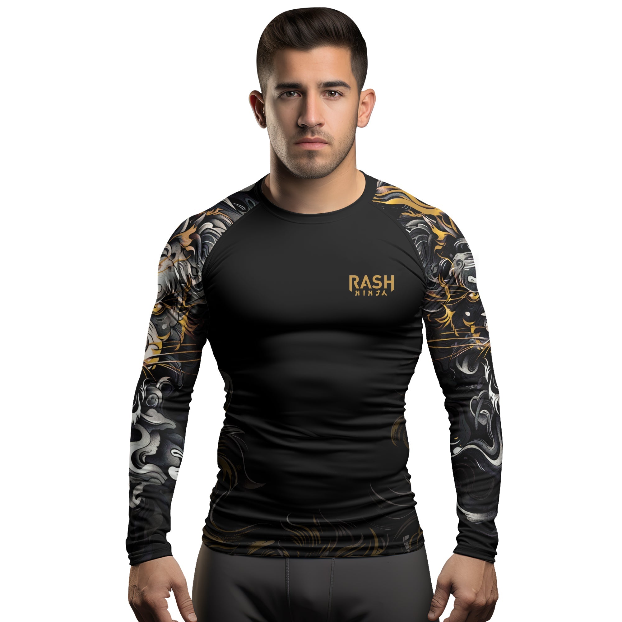 Rashninja Luminous Lion Men's Long Sleeve Rash Guard