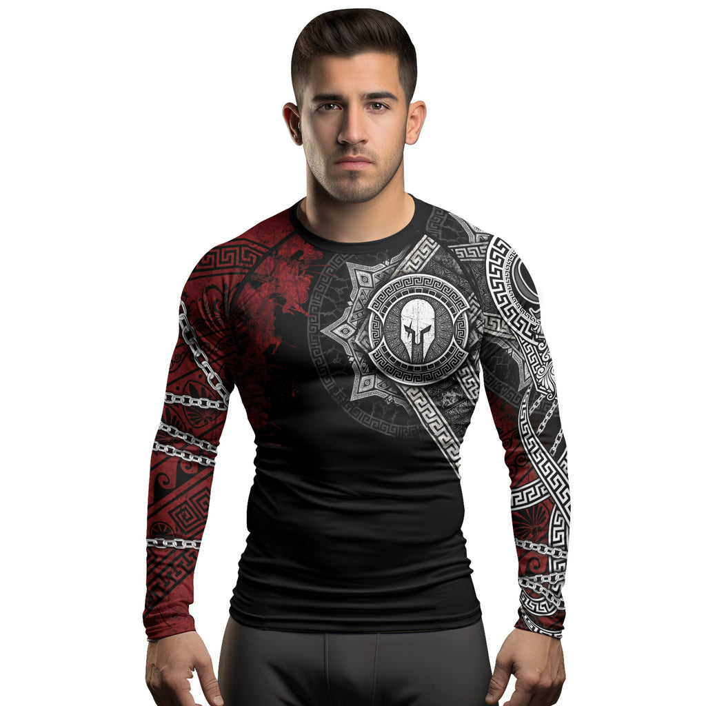 Rashninja Spartan Legacy Ranked Men's Long Sleeve Rash Guard