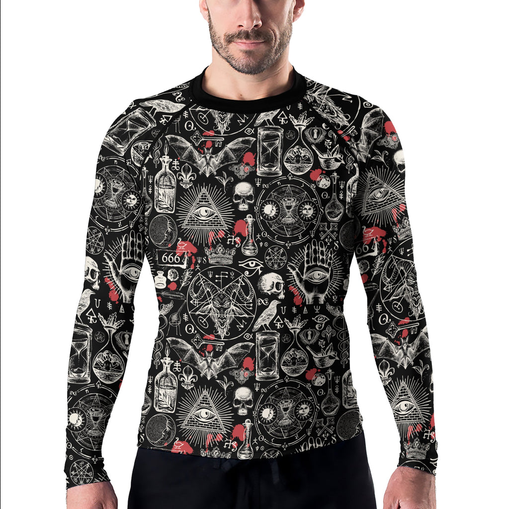 Rashninja Occult Ritual Men's Long Sleeve Rash Guard
