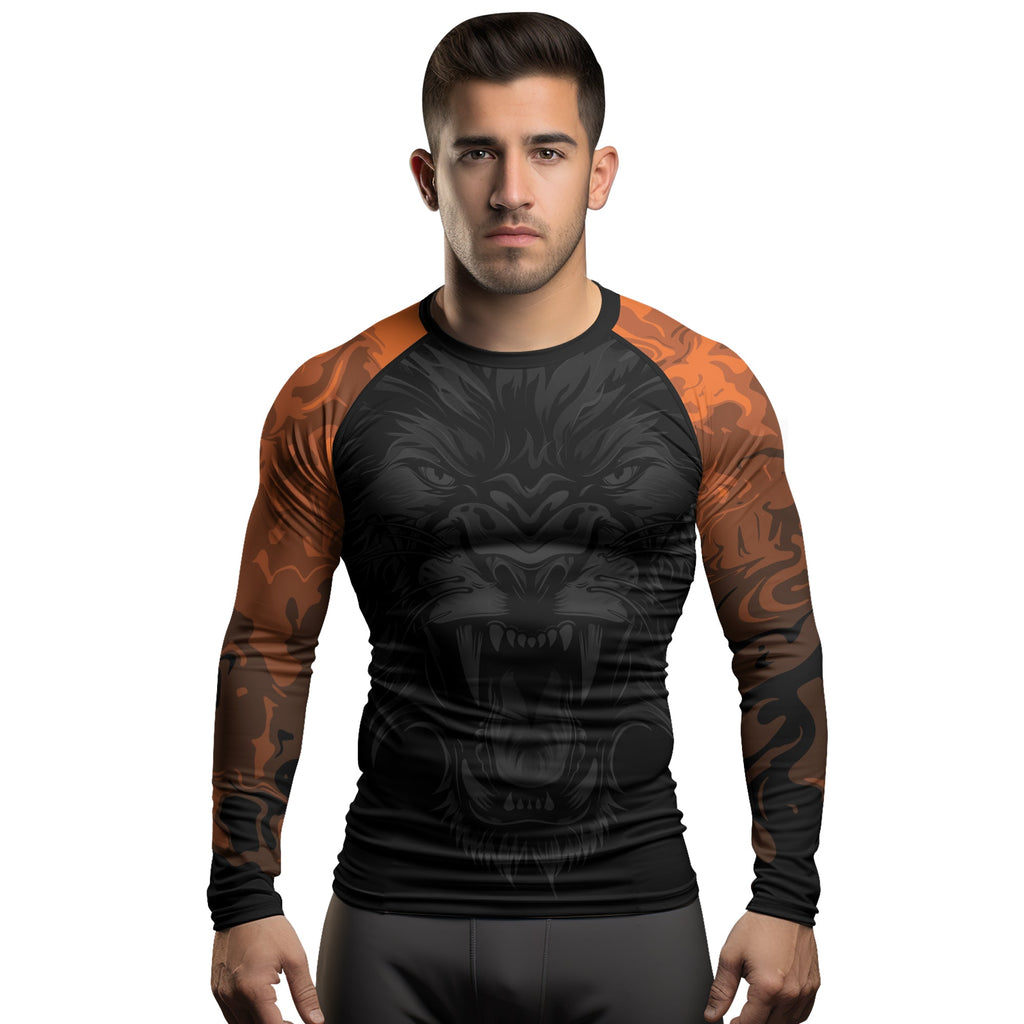 Rashninja Lion's Fury Men's Long Sleeve Rash Guard