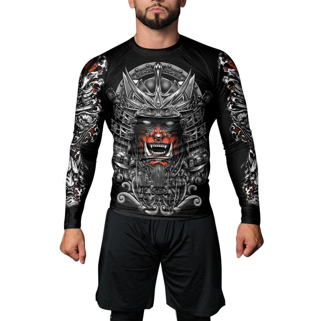 Rashninja Ghost Samurai Men's Long Sleeve Rash Guard