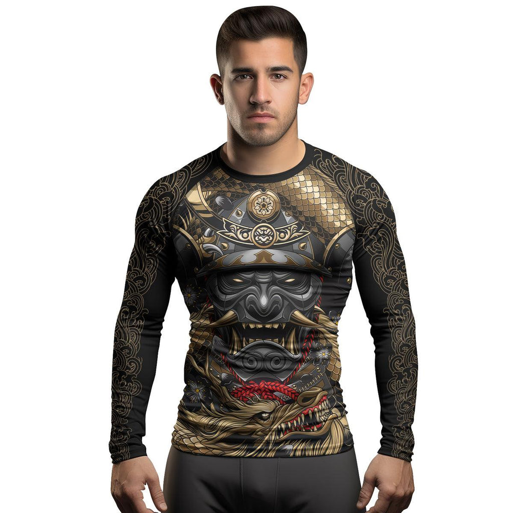 Rashninja Samurai vs Dragon Men's Long Sleeve Rash Guard