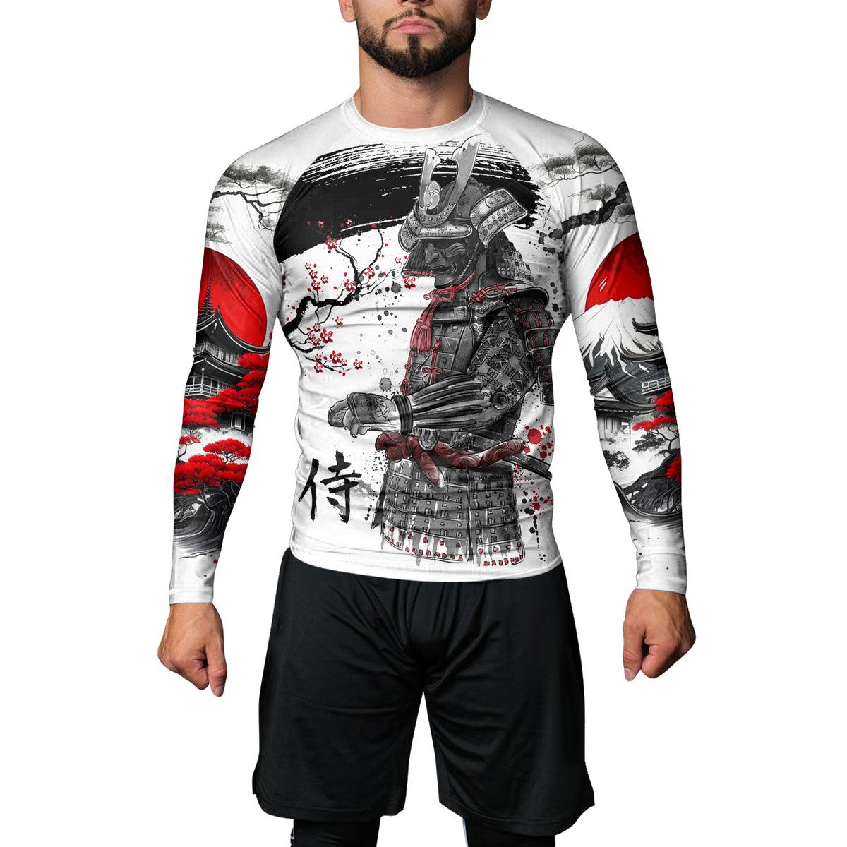 Rashninja Sakura Samurai Men's Long Sleeve Rash Guard