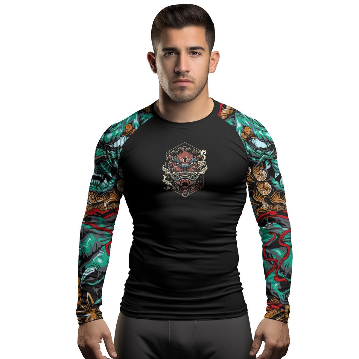 Rashninja Foo Dog Men's Long Sleeve Rash Guard