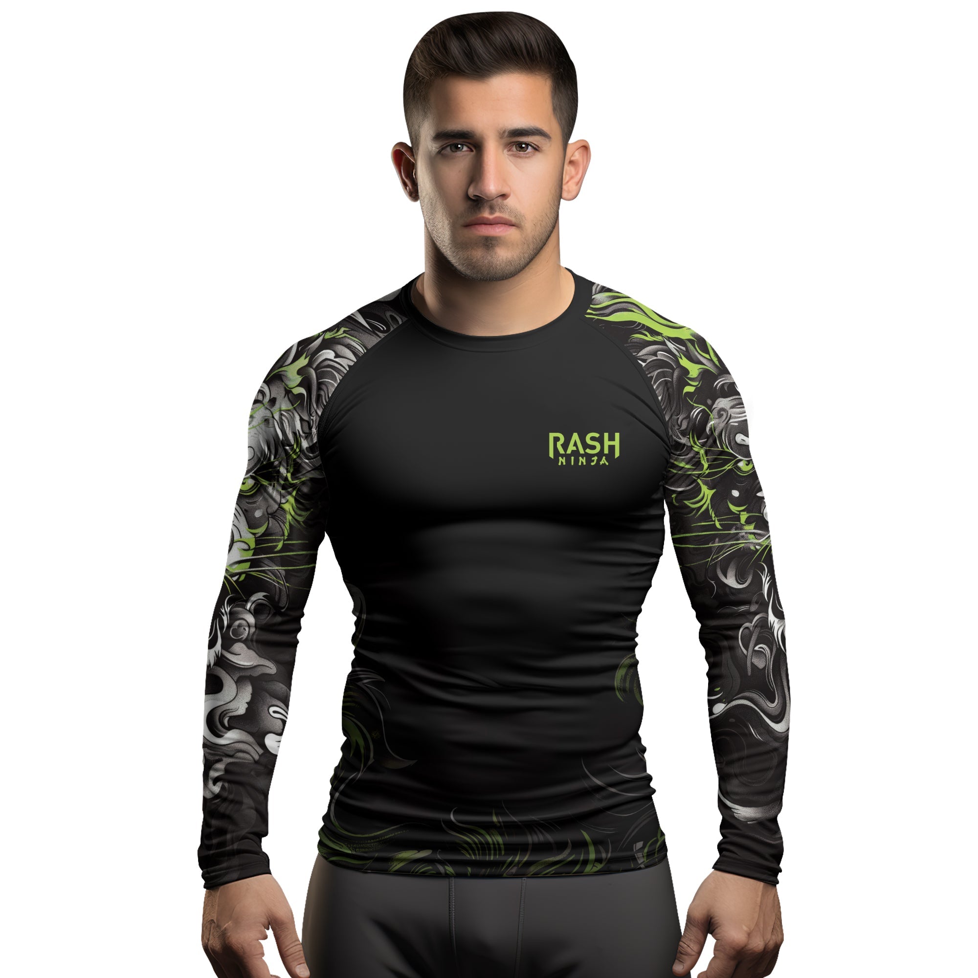 Rashninja Luminous Lion Men's Long Sleeve Rash Guard