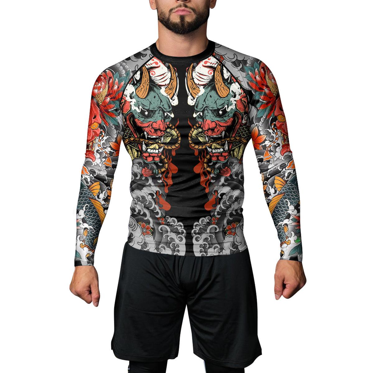 Rashninja Oni Demon Men's Long Sleeve Rash Guard