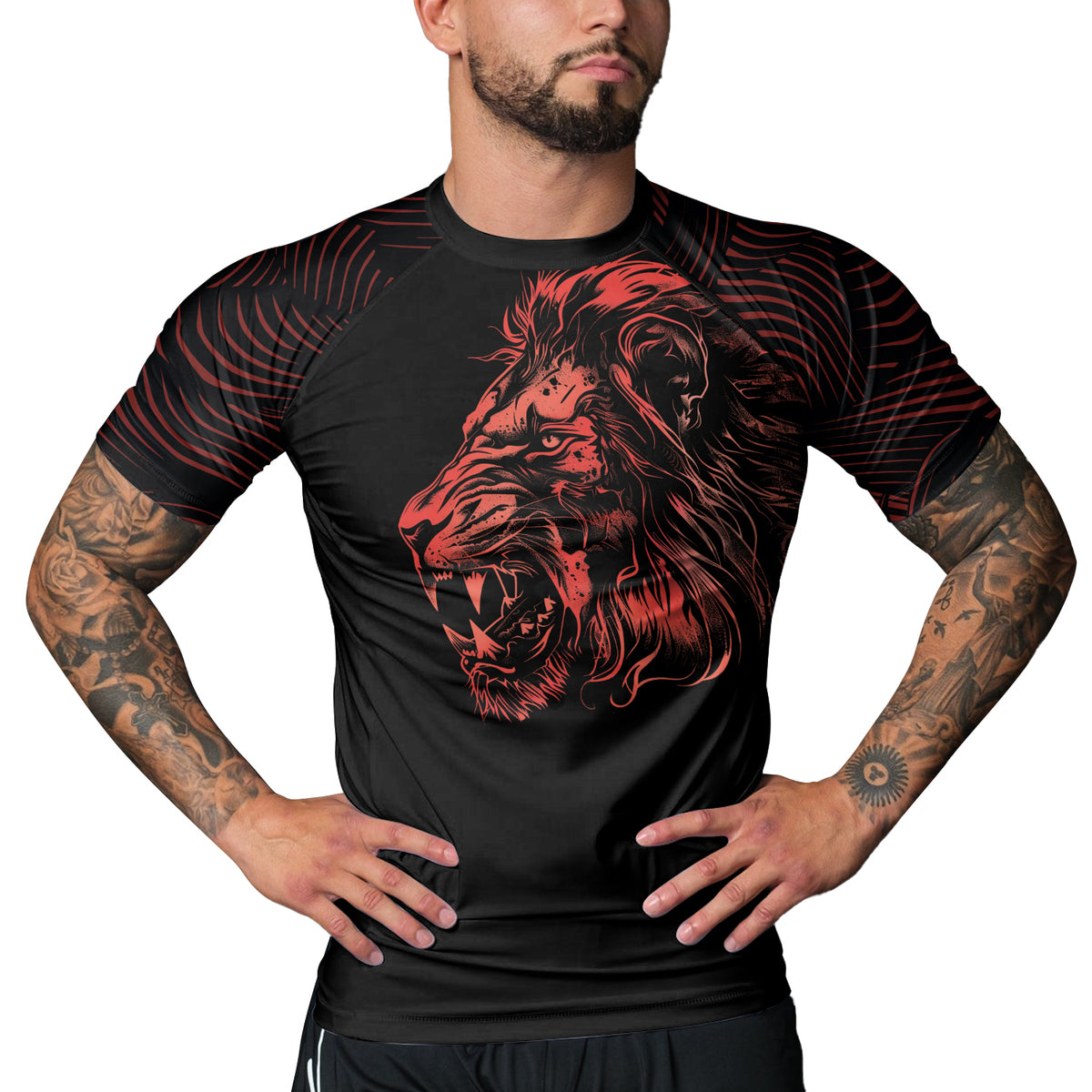 Rashninja Lion King Men's Short Sleeve Rash Guard