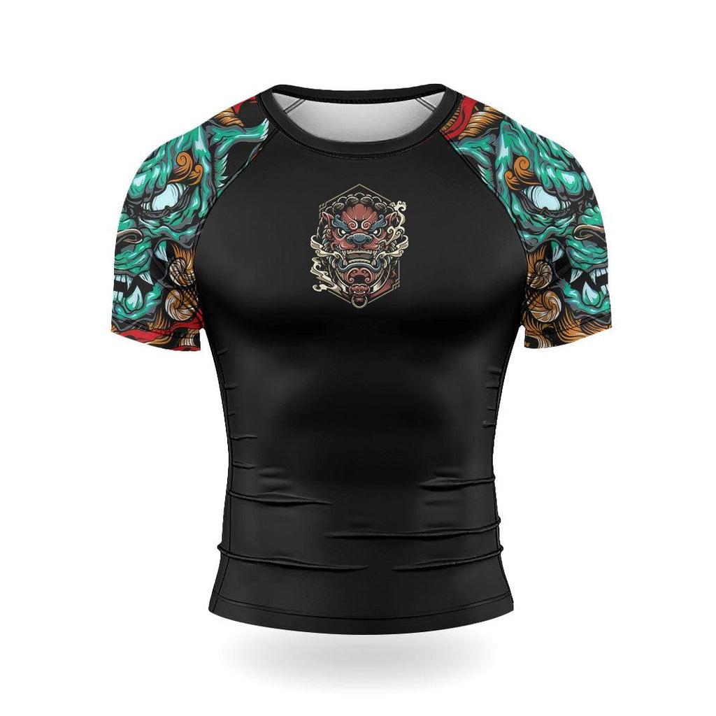 Rashninja Foo Dog Men's Short Sleeve Rash Guard