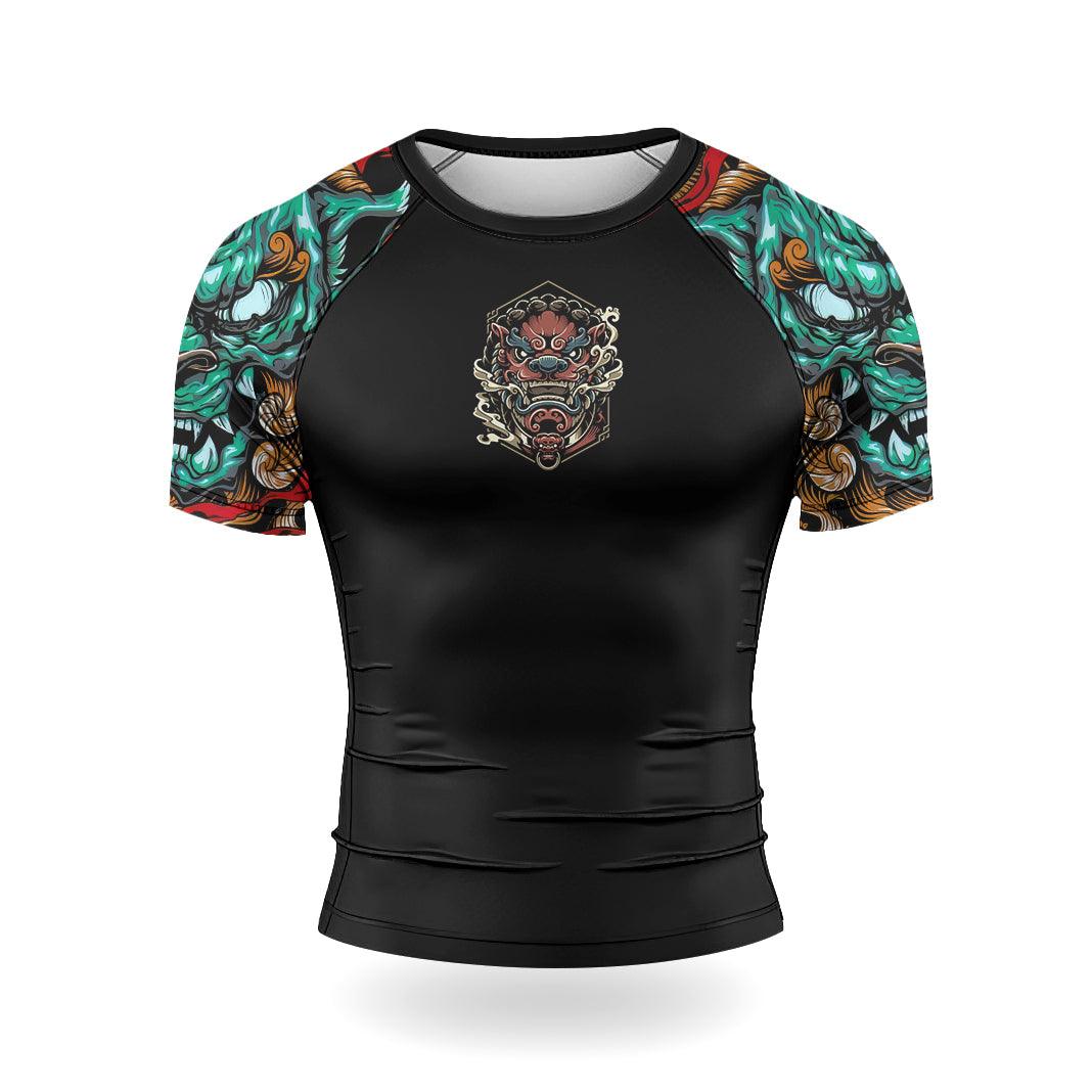 Rashninja Foo Dog Men's Short Sleeve Rash Guard