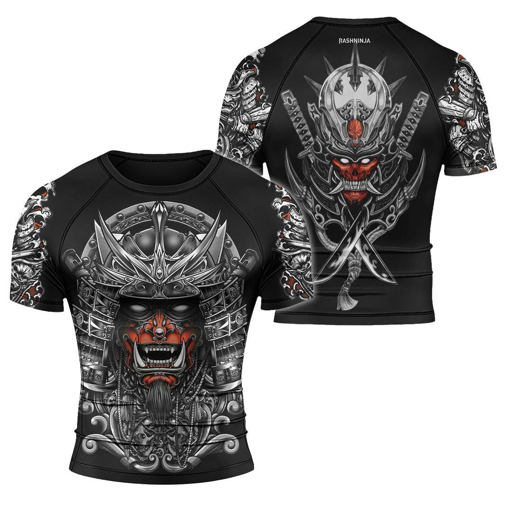 Rashninja Ghost Samurai Men's Short Sleeve Rash Guard