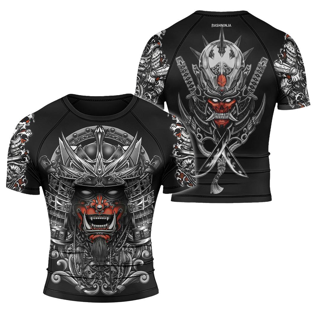 Rashninja Ghost Samurai Men's Short Sleeve Rash Guard