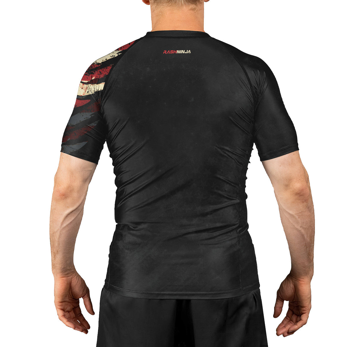 Rashninja Eagle American Flag Men's Short Sleeve Rash Guard