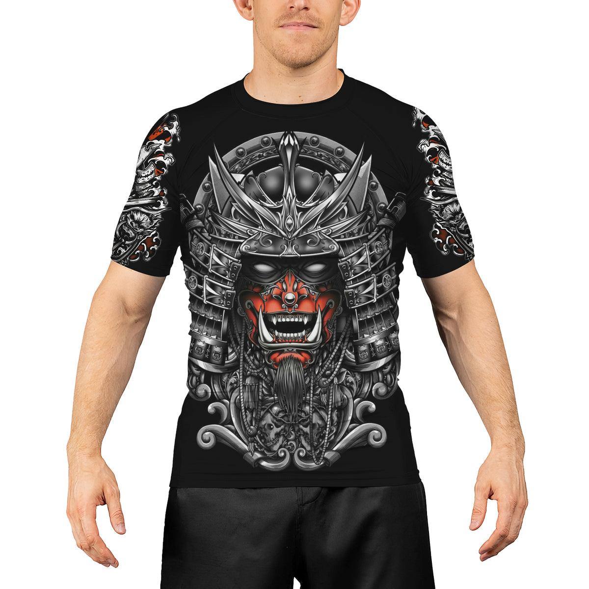 Rashninja Ghost Samurai Men's Short Sleeve Rash Guard