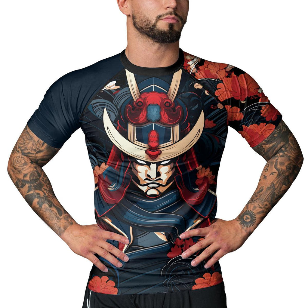 Rashninja Blade of Honor Samurai Men's Short Sleeve Rash Guard