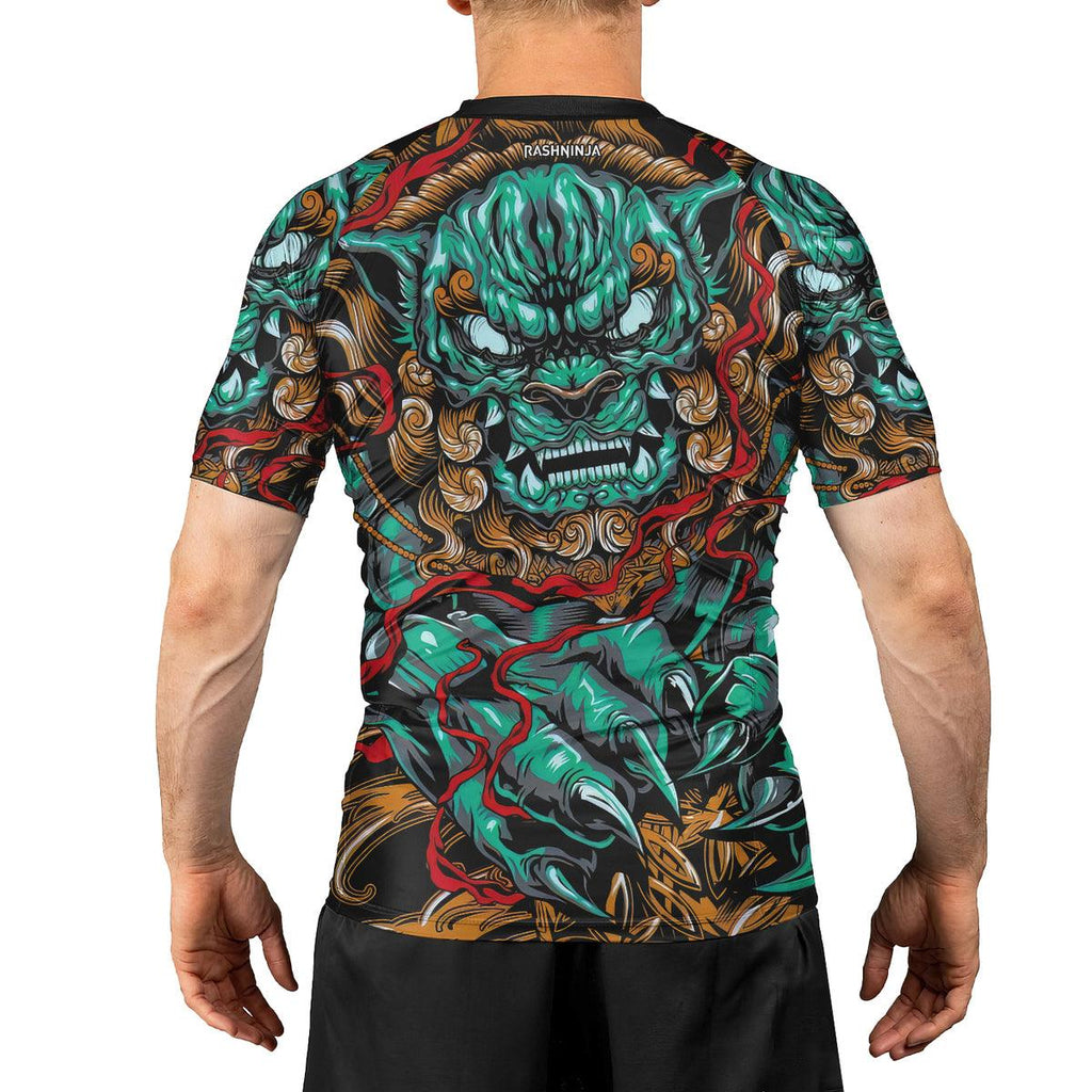 Rashninja Foo Dog Men's Short Sleeve Rash Guard