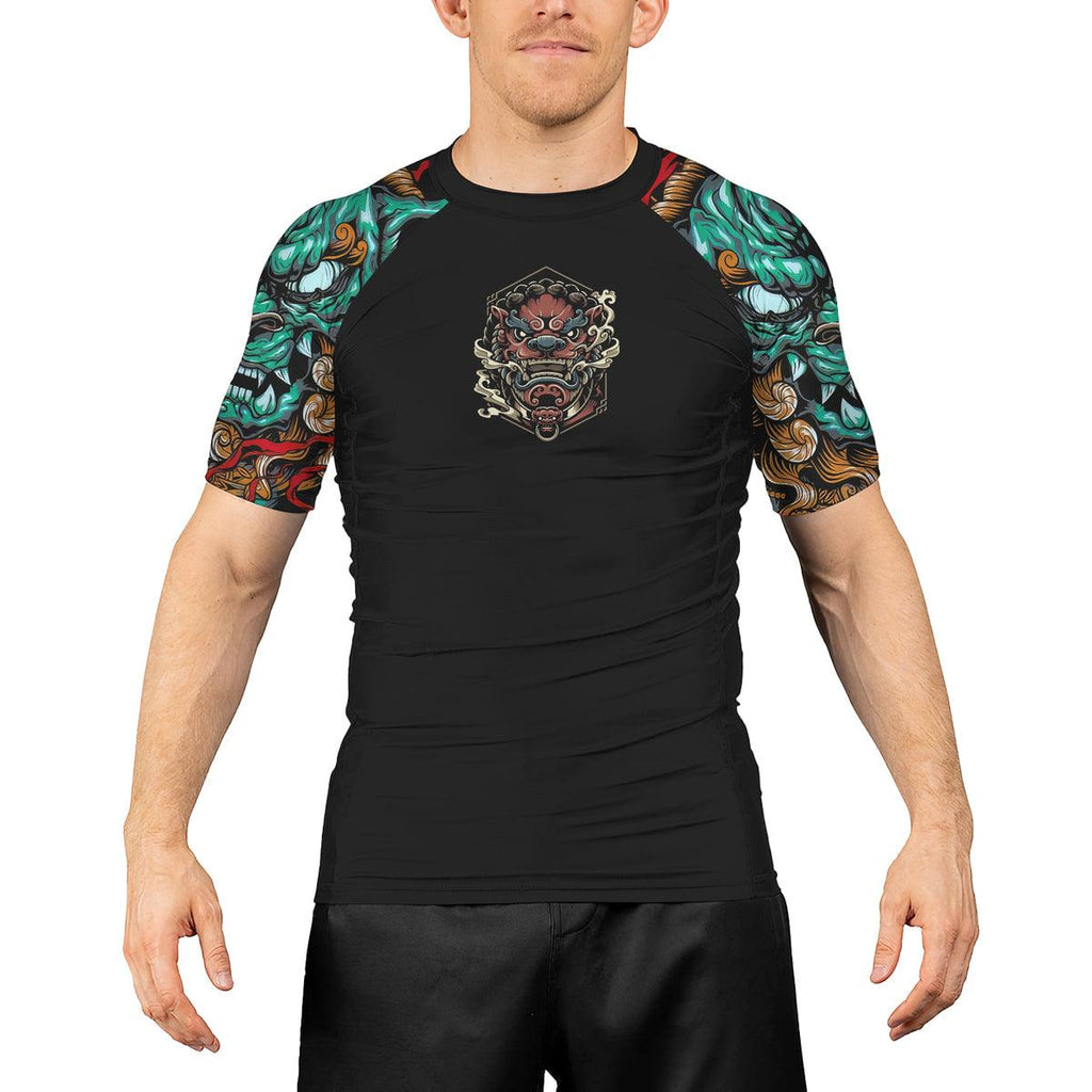 Rashninja Foo Dog Men's Short Sleeve Rash Guard