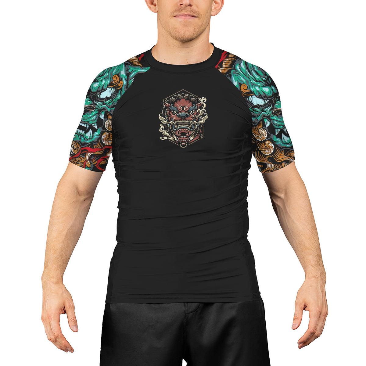 Rashninja Foo Dog Men's Short Sleeve Rash Guard