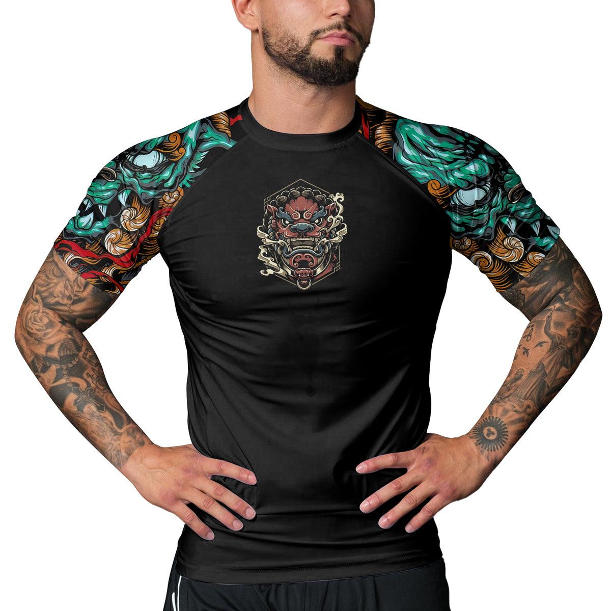 Rashninja Foo Dog Men's Short Sleeve Rash Guard