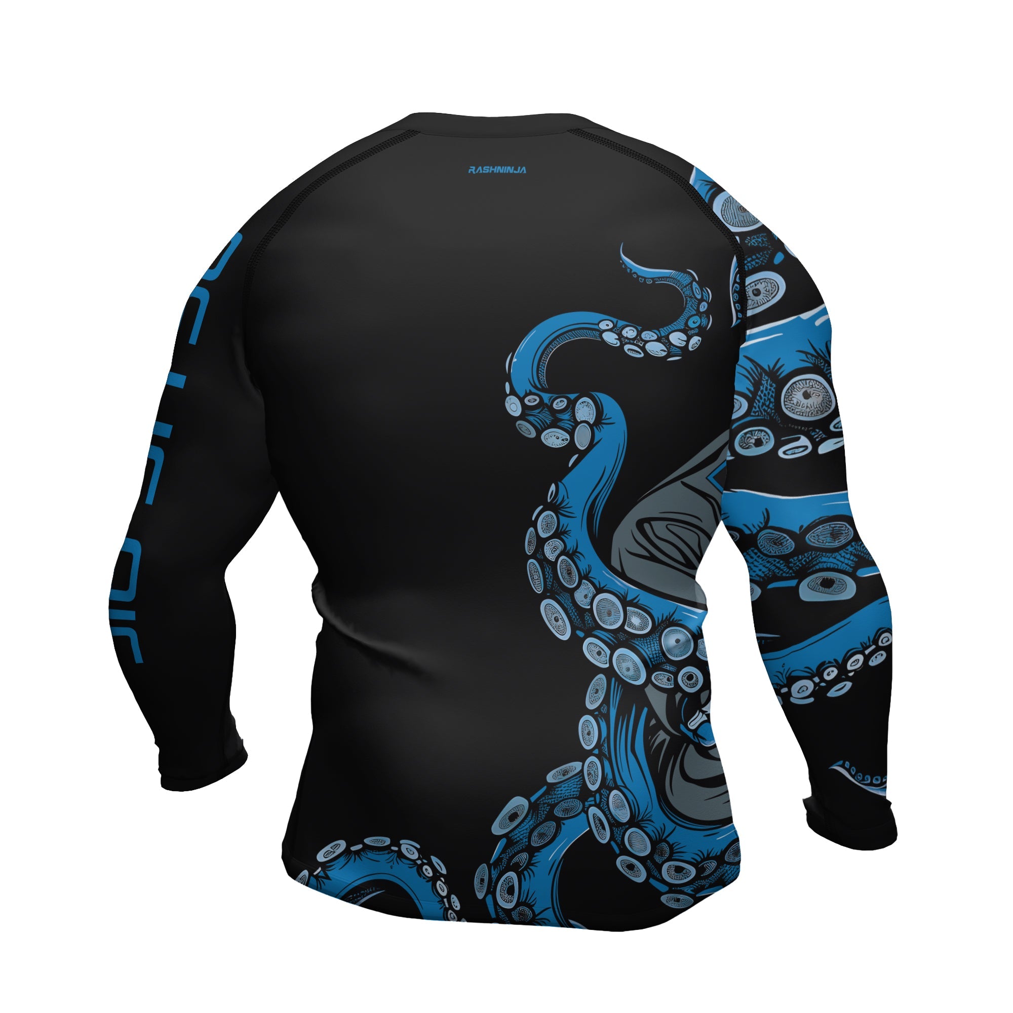 Rashninja Octopus Blue Men's Long Sleeve Rash Guard