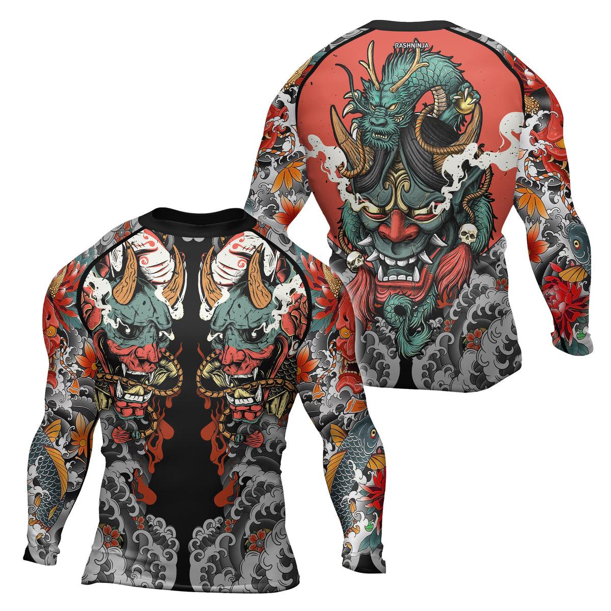 Rashninja Oni Demon Men's Long Sleeve Rash Guard