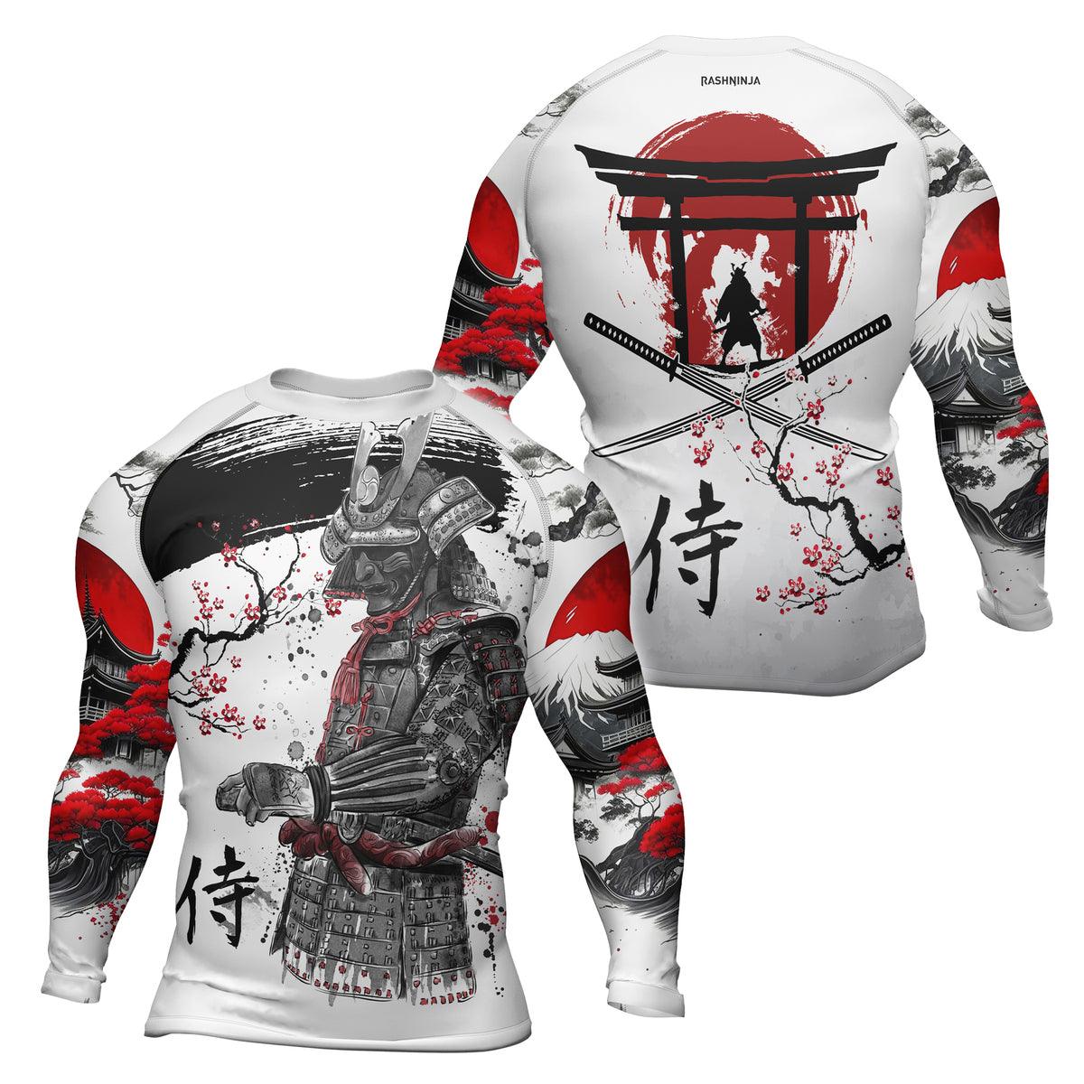 Rashninja Sakura Samurai Men's Long Sleeve Rash Guard