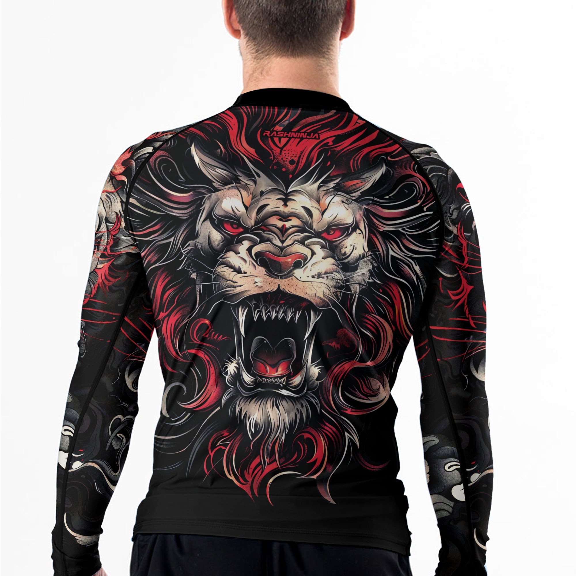 Rashninja Luminous Lion Men's Long Sleeve Rash Guard