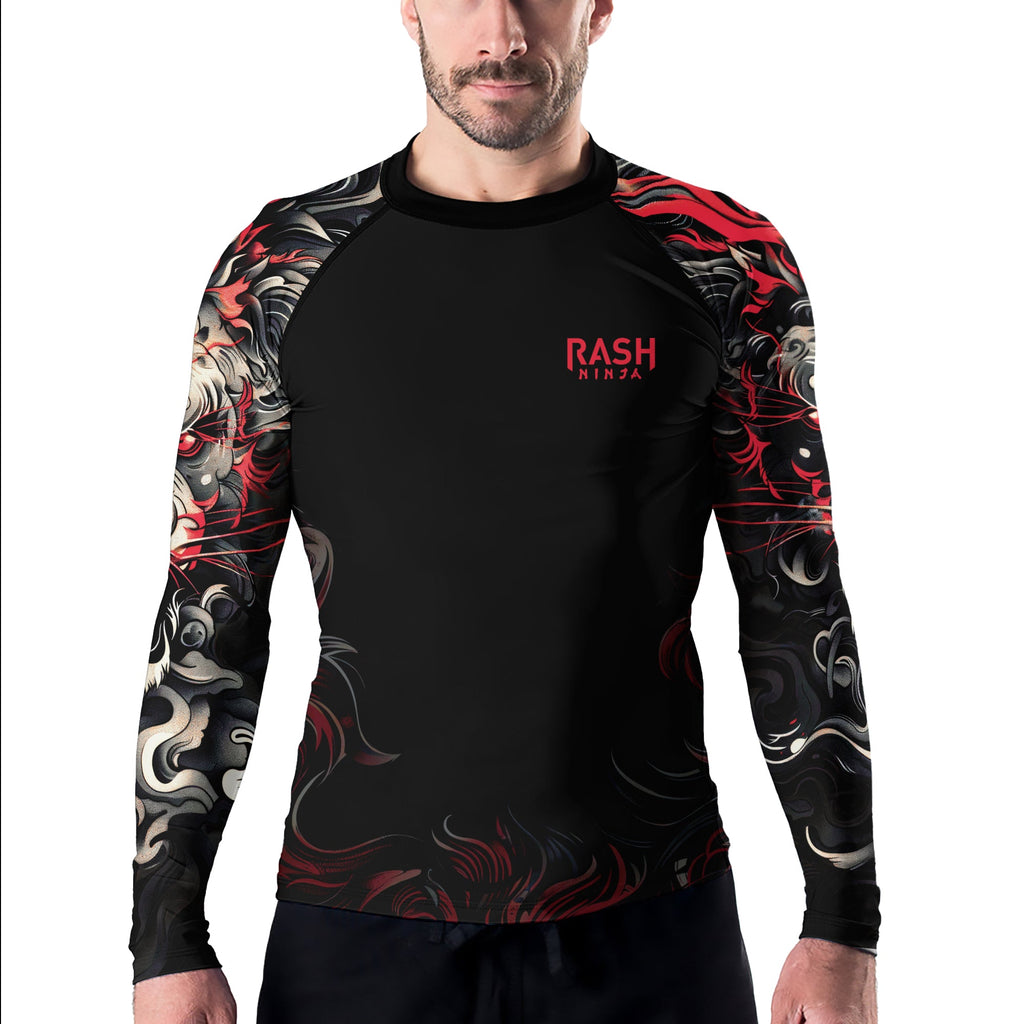 Rashninja Luminous Lion Men's Long Sleeve Rash Guard