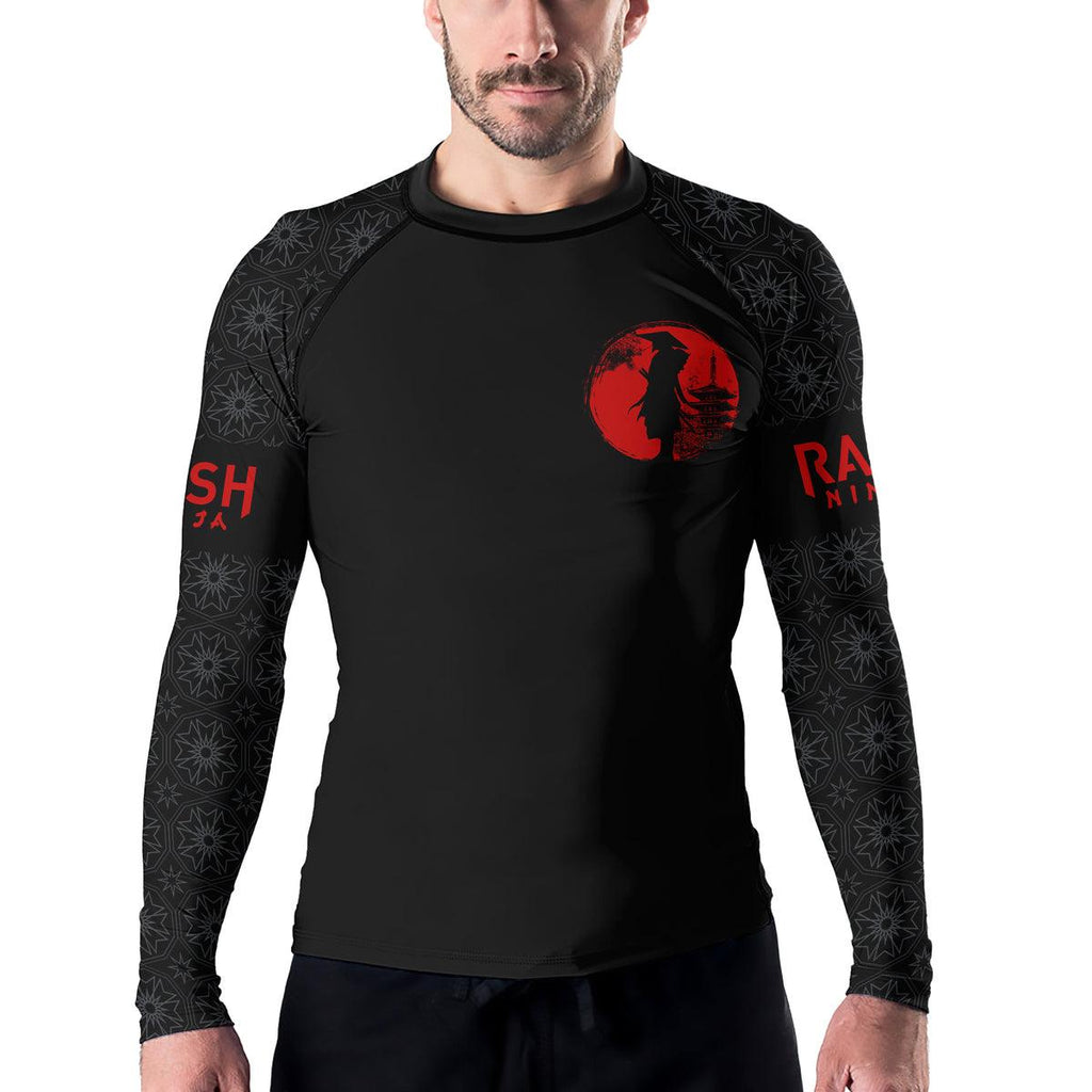 Rashninja Samurai Warrior Spirit Men's Long Sleeve Rash Guard