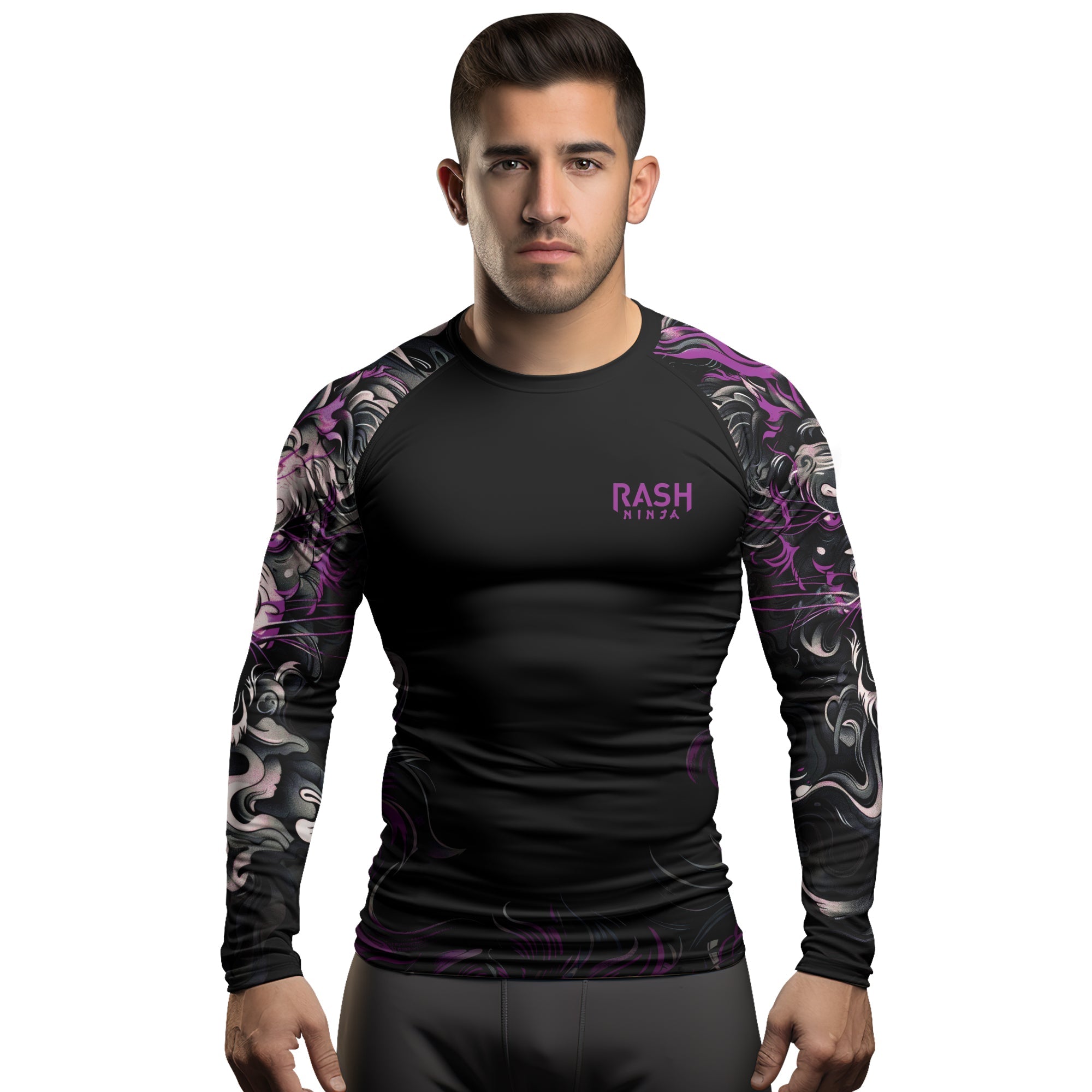 Rashninja Luminous Lion Men's Long Sleeve Rash Guard