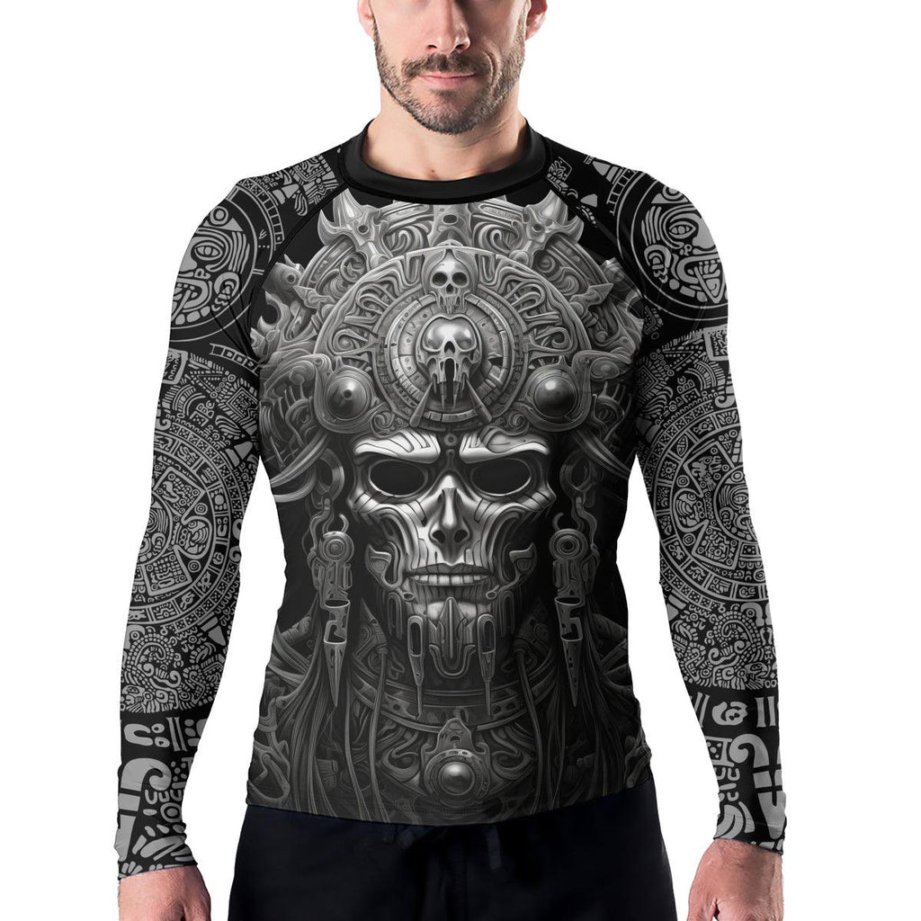 Rashninja Aztec Tribe Headman Men's Long Sleeve Rash Guard