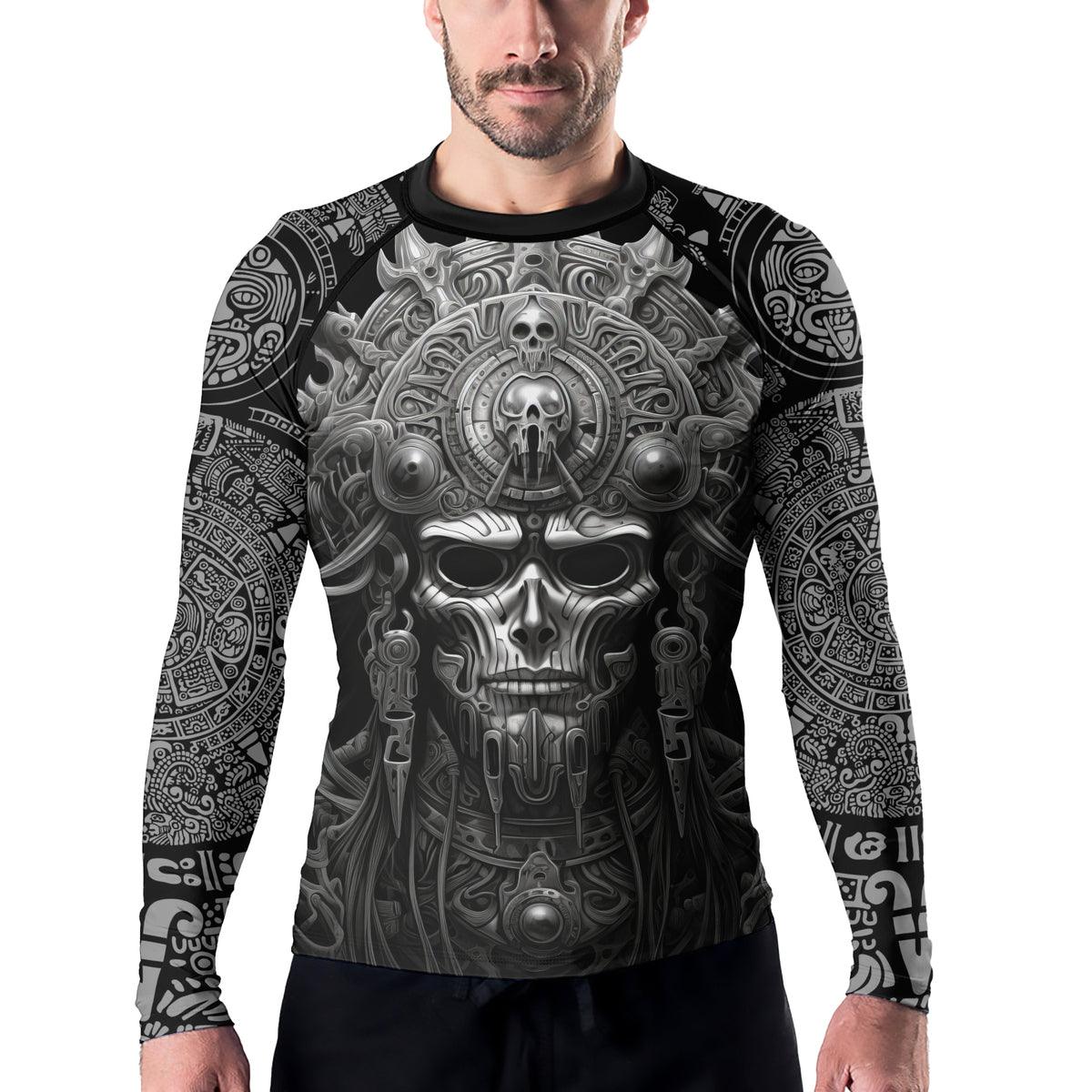 Rashninja Aztec Tribe Headman Men's Long Sleeve Rash Guard