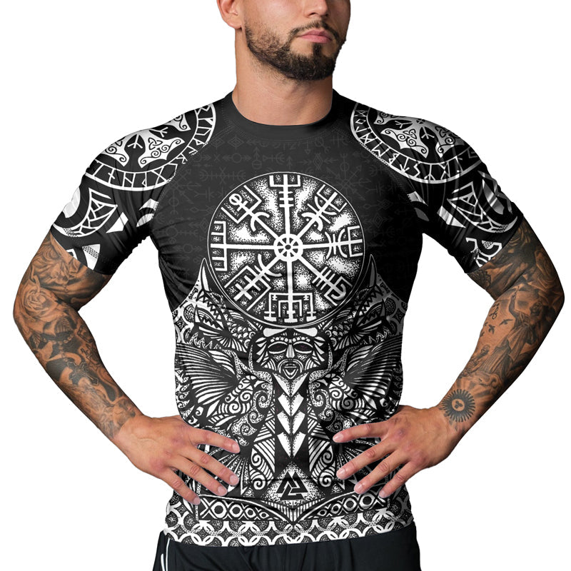 Rashninja Guidance of Odin Men's Short Sleeve Rash Guard