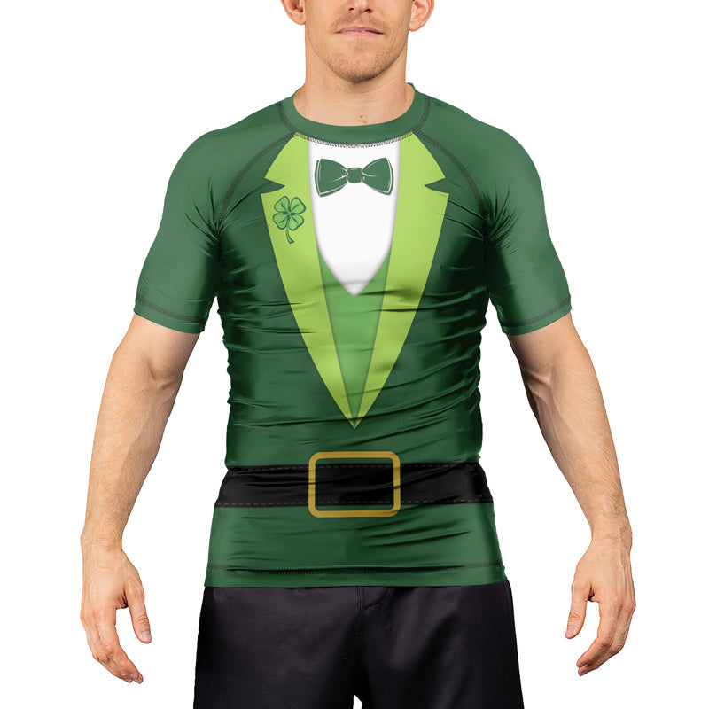 Rashninja Leprechaun Suit Men's Short Sleeve Rash Guard