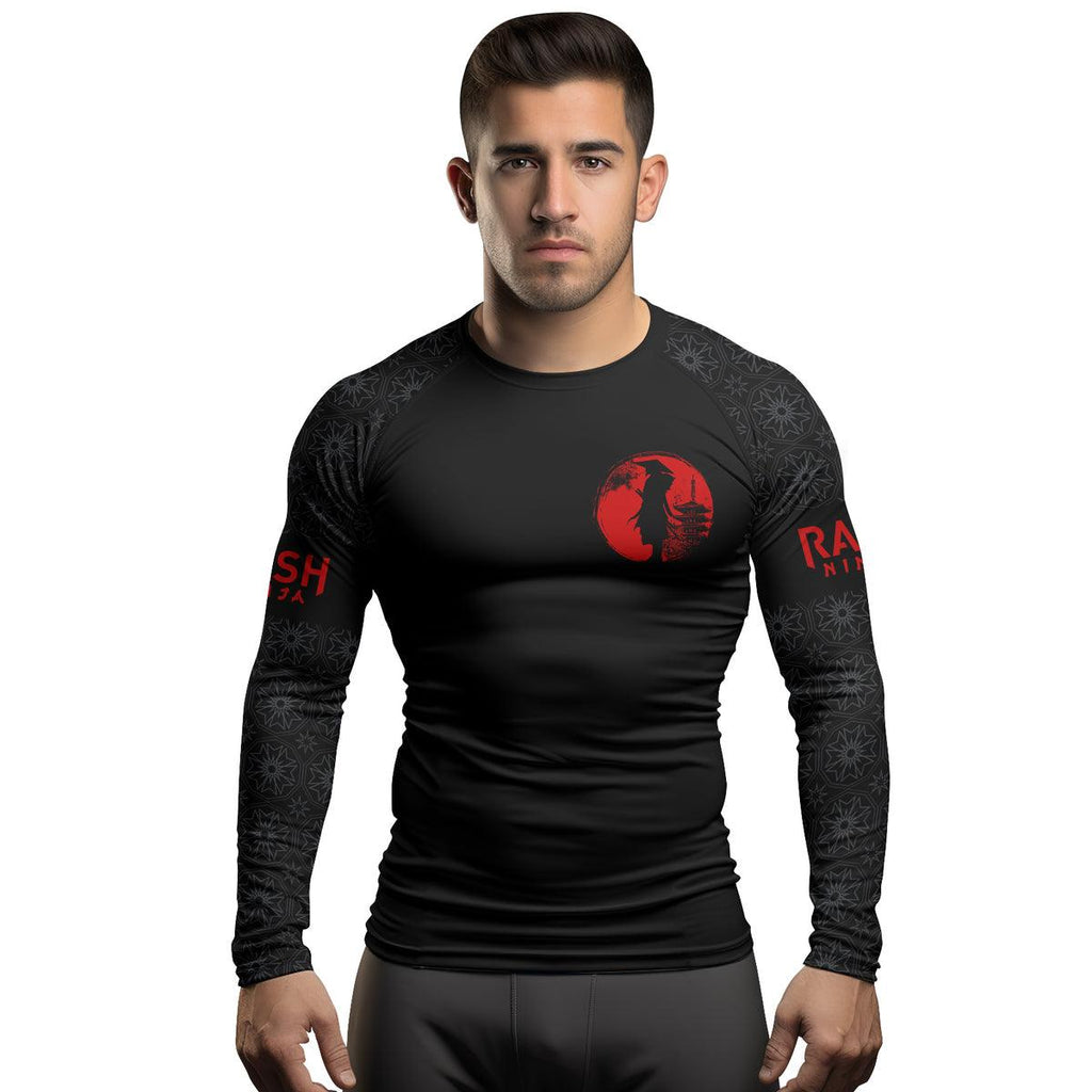 Rashninja Samurai Warrior Spirit Men's Long Sleeve Rash Guard