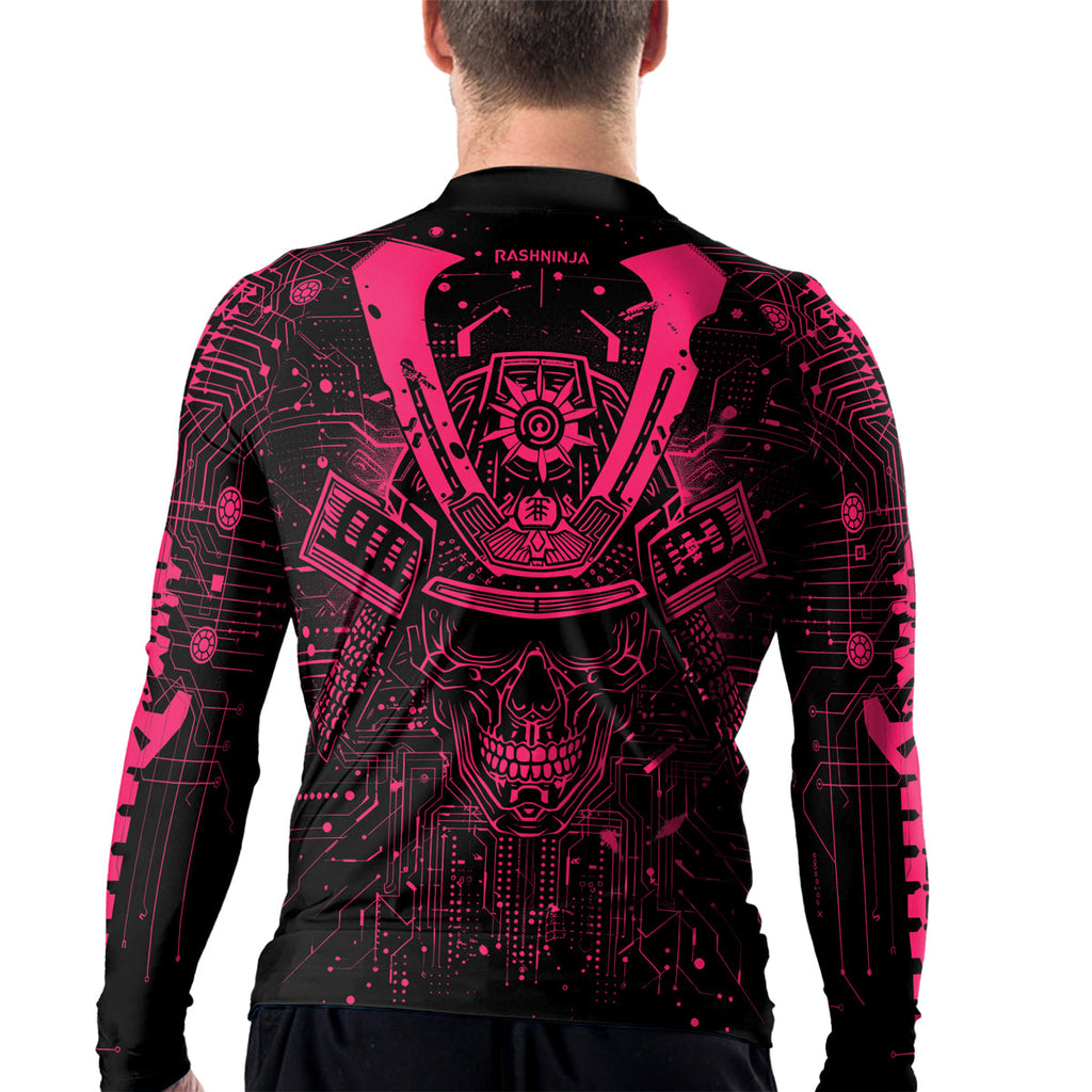 Rashninja Cyber Neon Matrix Men's Long Sleeve Rash Guard