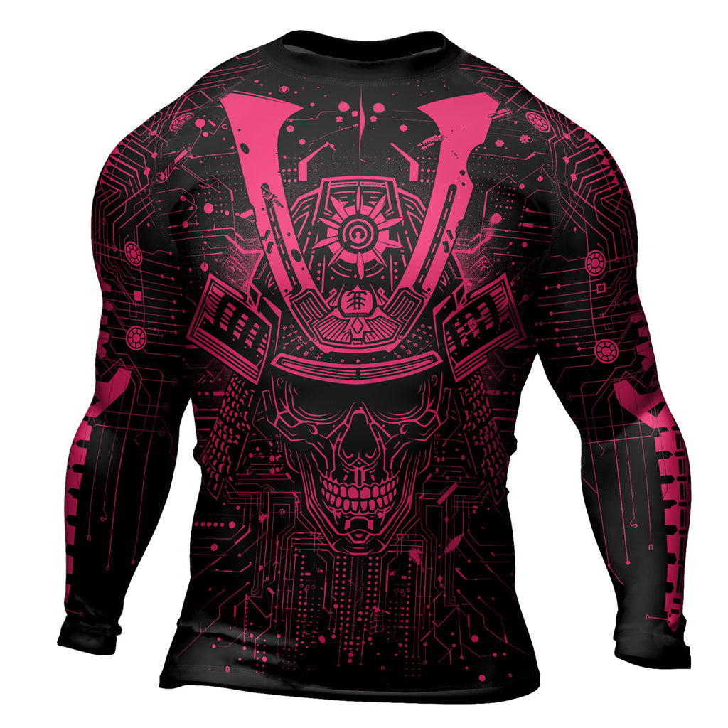 Rashninja Cyber Neon Matrix Men's Long Sleeve Rash Guard