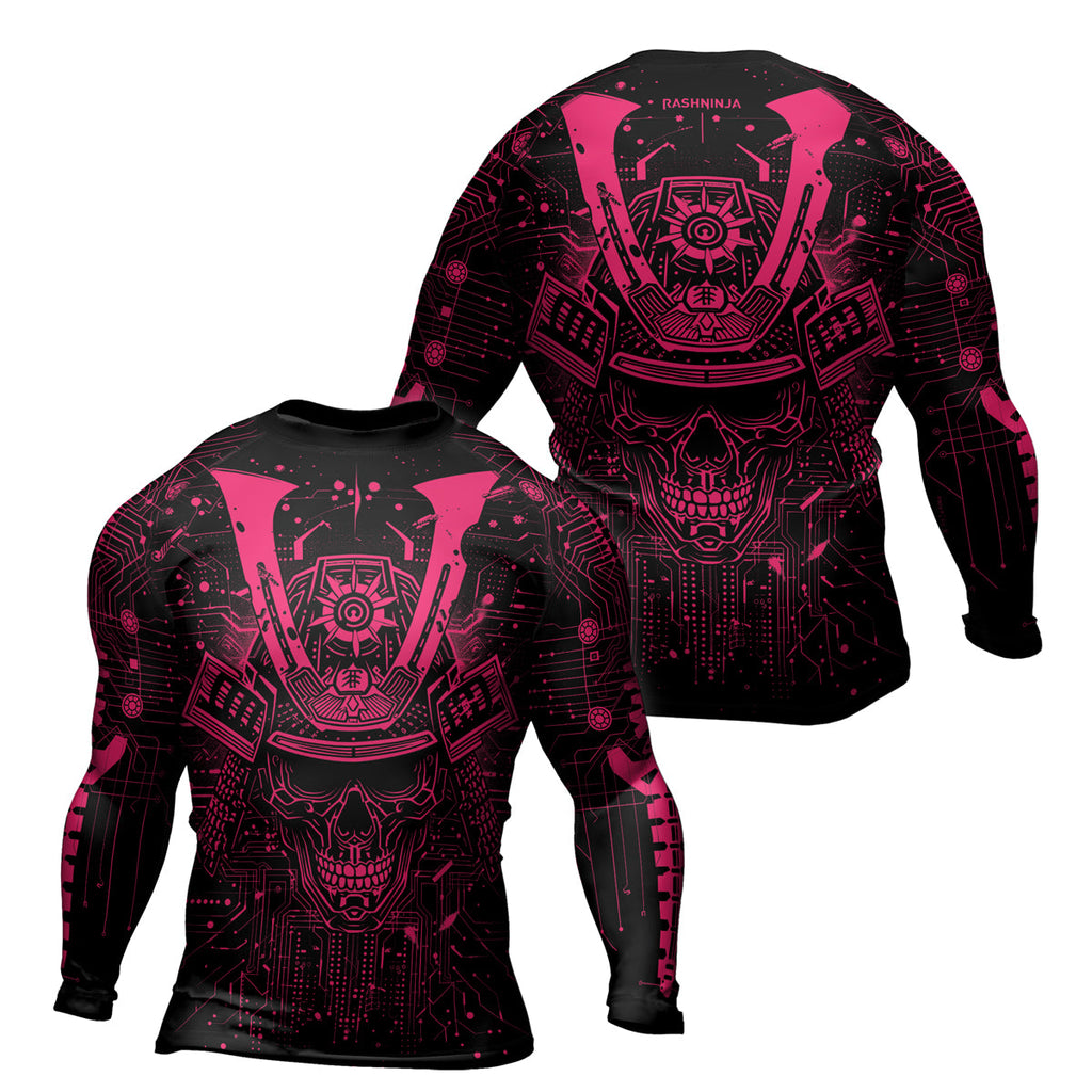 Rashninja Cyber Neon Matrix Men's Long Sleeve Rash Guard