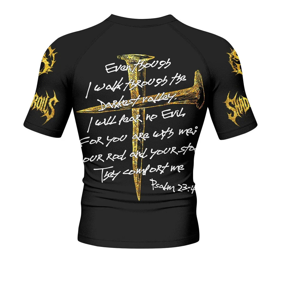 Psalm 23:4 No Evil Shall I Fear Rash Guard