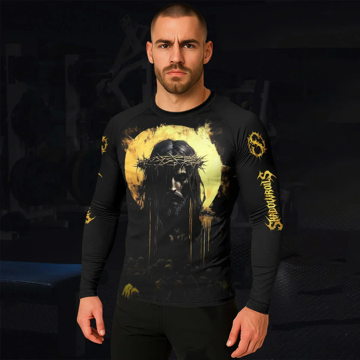 Psalm 23:4 No Evil Shall I Fear Rash Guard