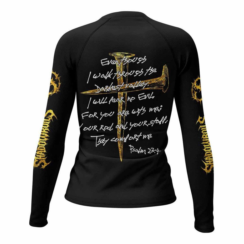 Psalm 23:4 No Evil Shall I Fear Rash Guard