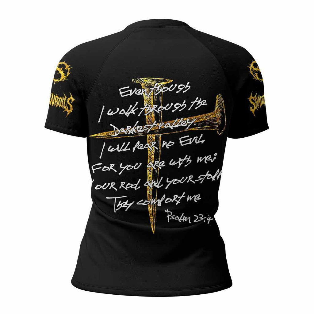 Psalm 23:4 No Evil Shall I Fear Rash Guard